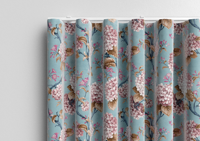 Bouquet Velvet, Cornflower - Made to Measure Curtain - Image 13